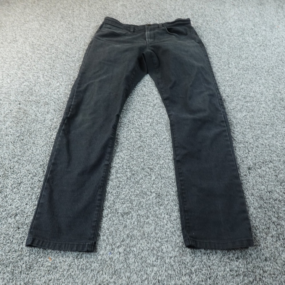 Proof Jeans Mens 31X30 Dark Black Denim Pants Slim Straight‎ Stretch Huckberry